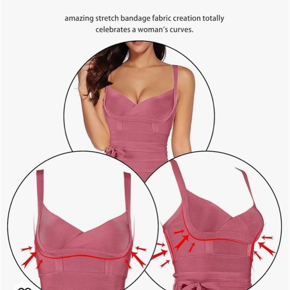 Womens Rayon Belt Detail Bandage Bodycon Party Dress new - Picture 2 of 12